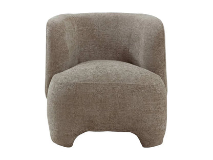 Fauteuil Japandi Arrondi Gris Beige - Thea