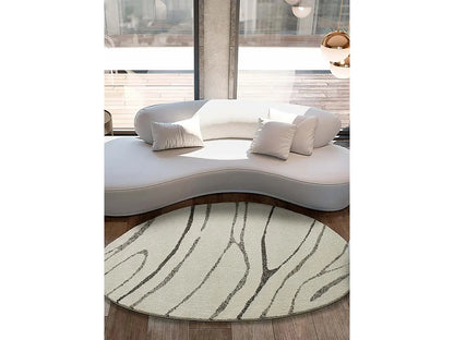 Tapis Japandi Abstrait Blanc Épuré - Niamey