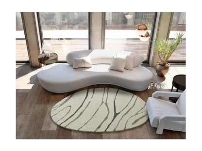 Tapis Japandi Abstrait Blanc Épuré - Niamey