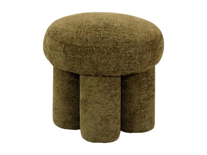 Petit Tabouret Japandi Tissu Kaki - Toby