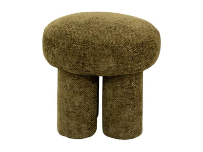 Petit Tabouret Japandi Tissu Kaki - Toby