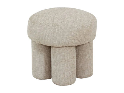 Petit Tabouret Japandi Tissu Écru - Toby