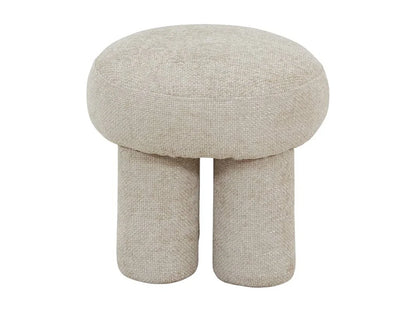 Petit Tabouret Japandi Tissu Écru - Toby