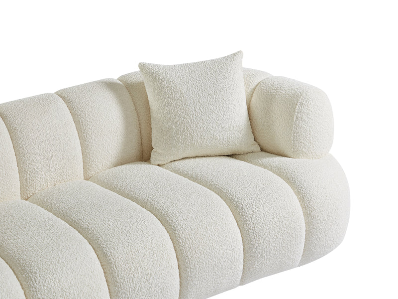 Canapé Japandi Bubble Blanc Cassé 3 Places - Coliani