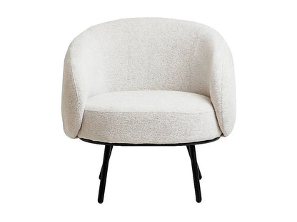 Fauteuil Japandi Bouclette Blanc Confort - Kanoa