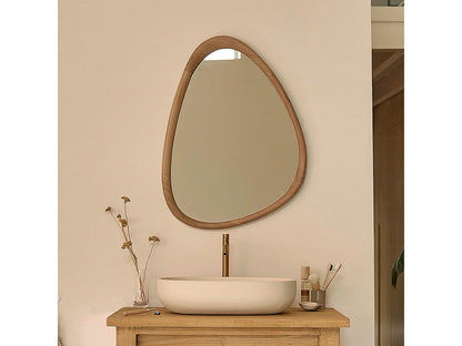 Miroir Nature Japandi En Teck Massif - Organique
