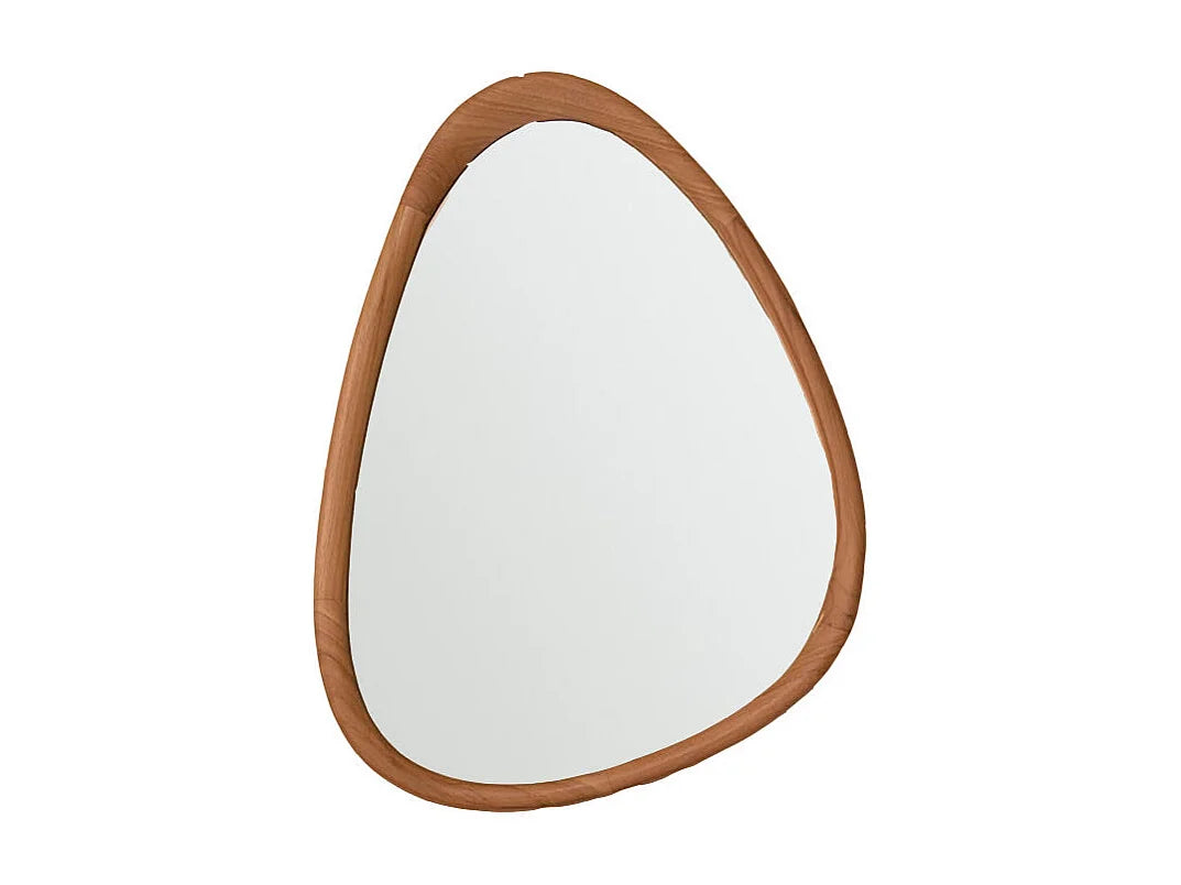 Miroir Nature Japandi En Teck Massif - Organique