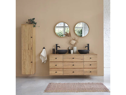 Miroir Minimaliste Japandi Chêne Massif - Chêne
