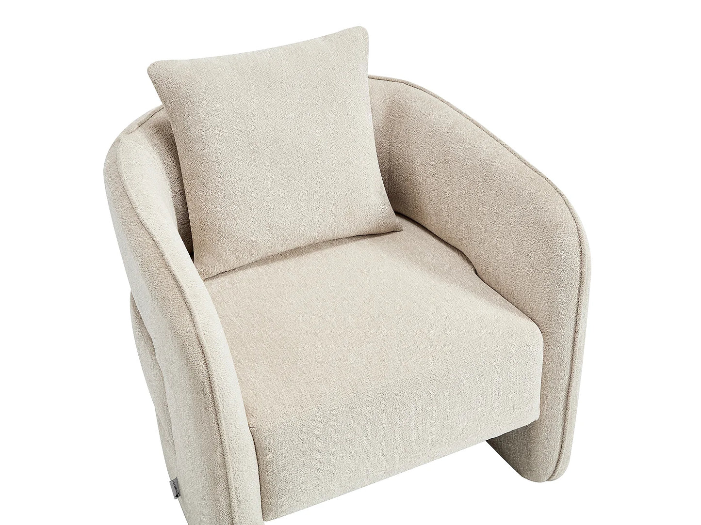Fauteuil Japandi Design Beige - Lanito