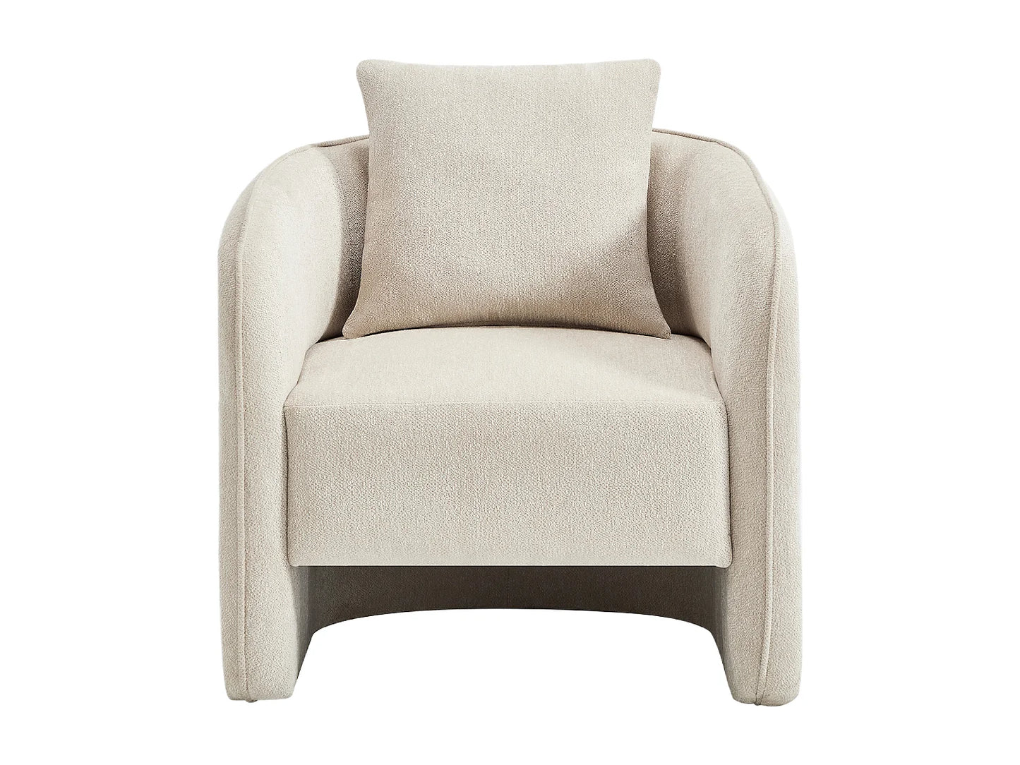 Fauteuil Japandi Design Beige - Lanito