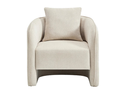 Fauteuil Japandi Design Beige - Lanito