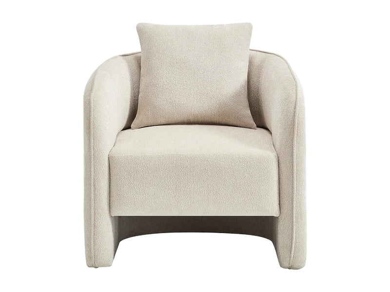 Fauteuil Japandi Design Beige - Lanito
