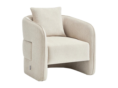 Fauteuil Japandi Design Beige - Lanito