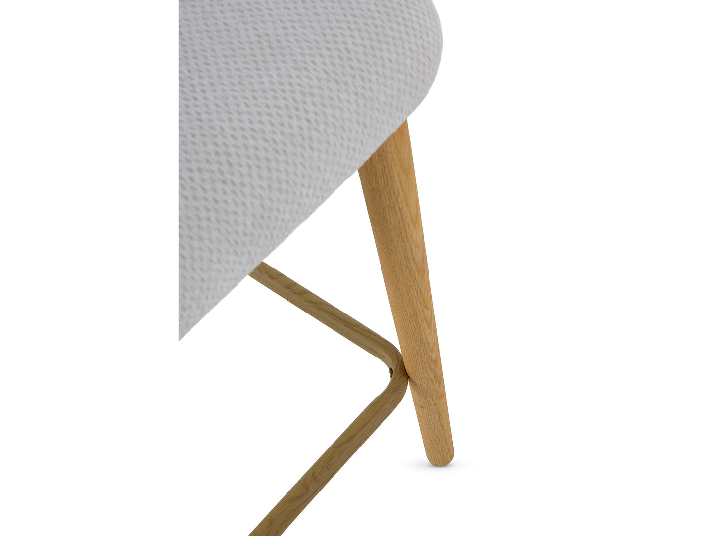Lot 2 Tabourets Japandi Dossier Chêne Blanc - Chêne