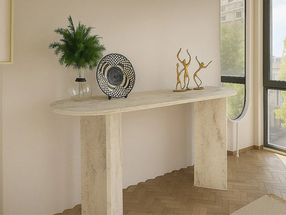 Console Travertin Japandi Beige - Topania