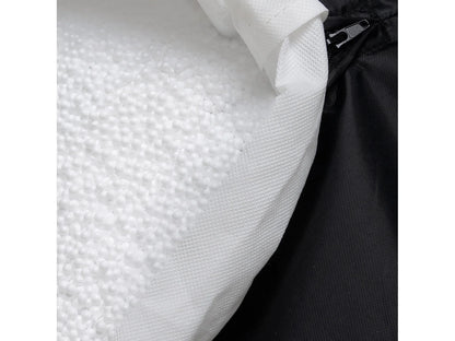Pouf Repose-Pieds Japandi Velours Beige - Morgan