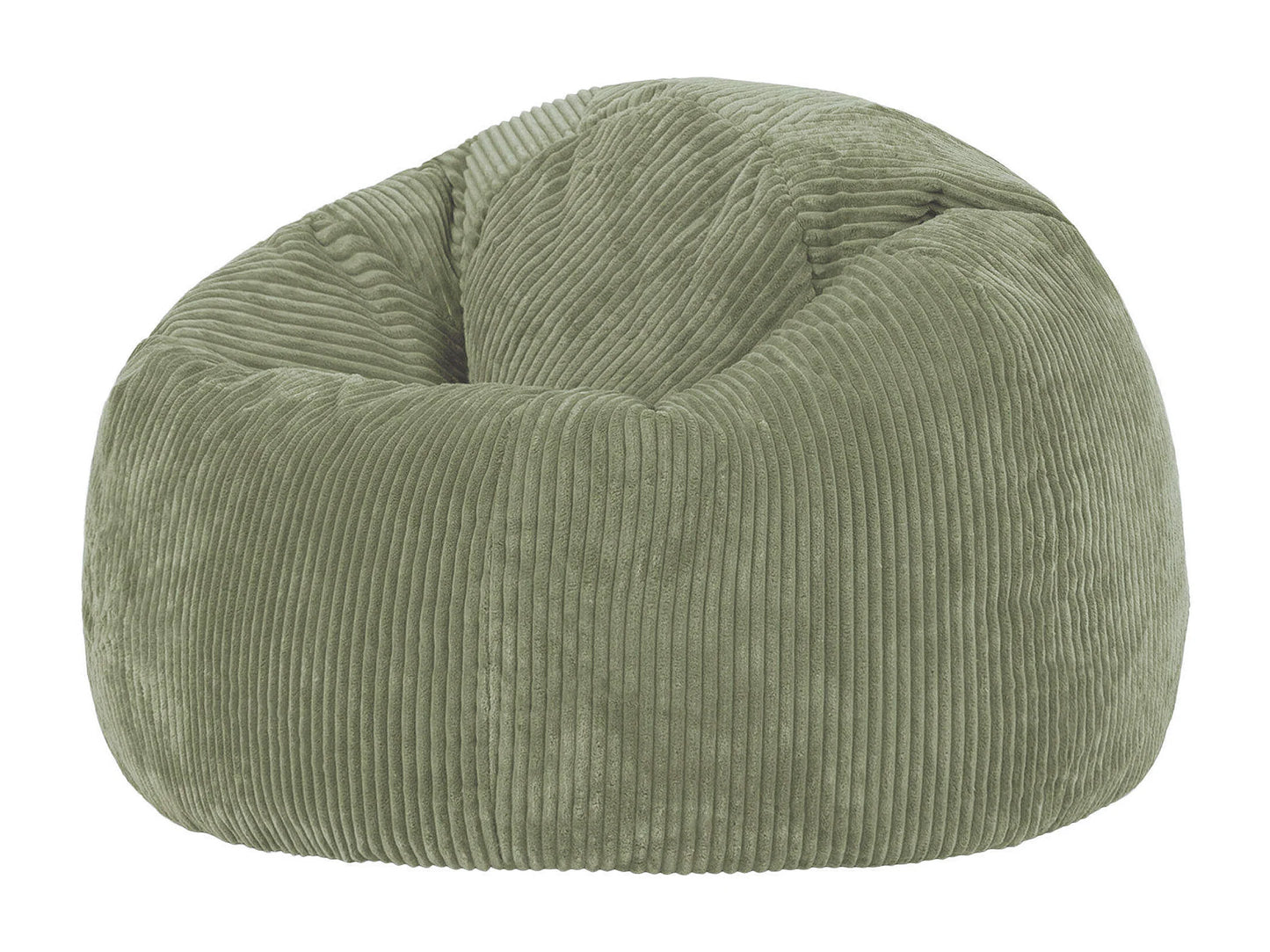 Pouf Velours Côtelé Japandi Vert Sauge - Kingston