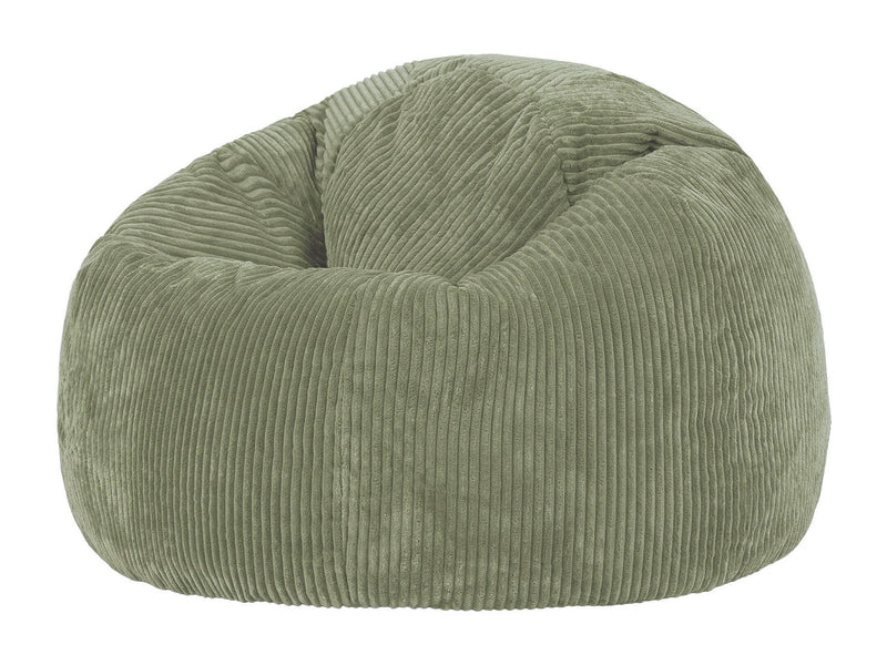 Pouf Velours Côtelé Japandi Vert Sauge - Kingston
