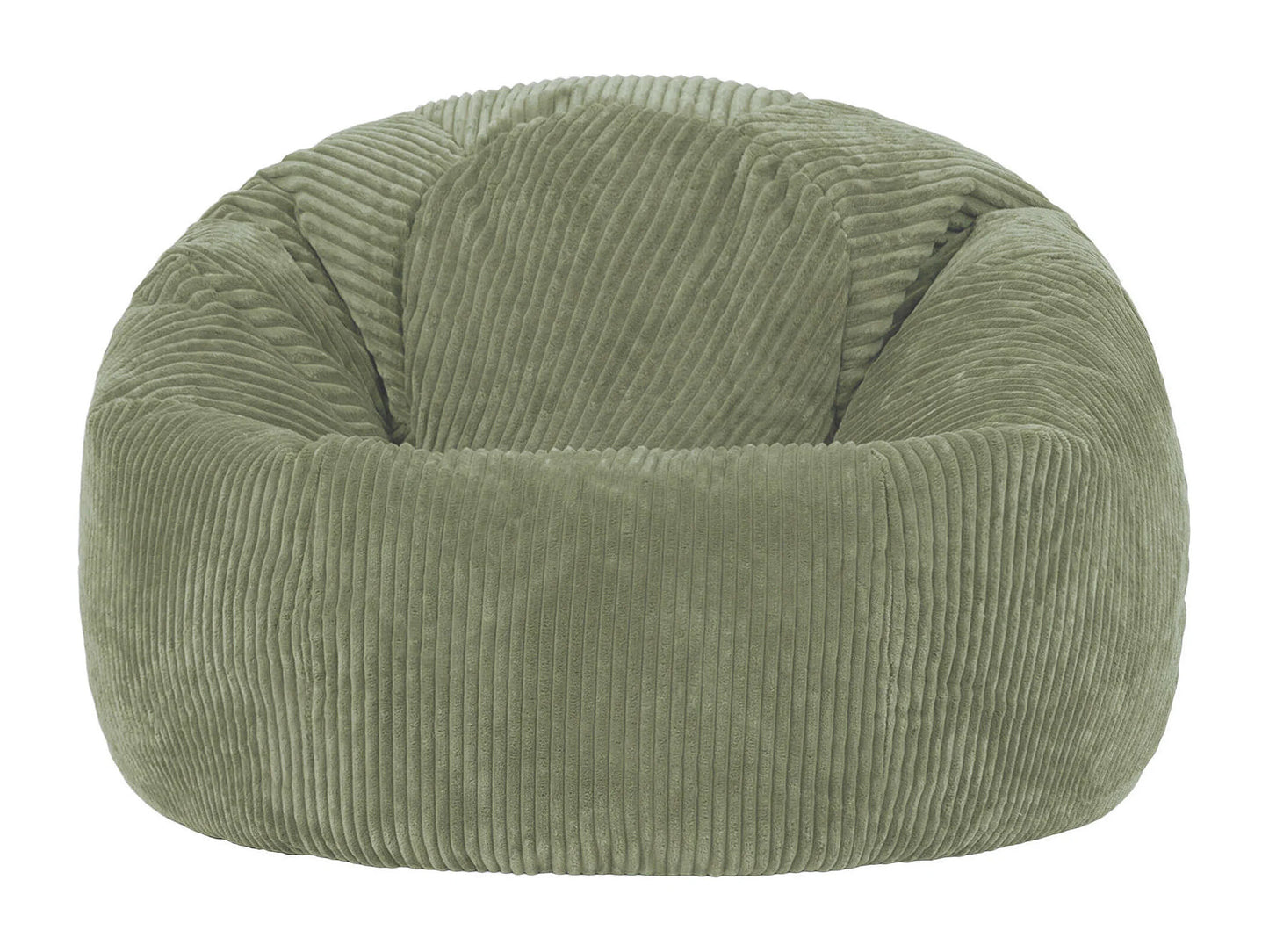 Pouf Velours Côtelé Japandi Vert Sauge - Kingston