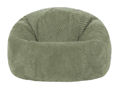 Pouf Velours Côtelé Japandi Vert Sauge - Kingston