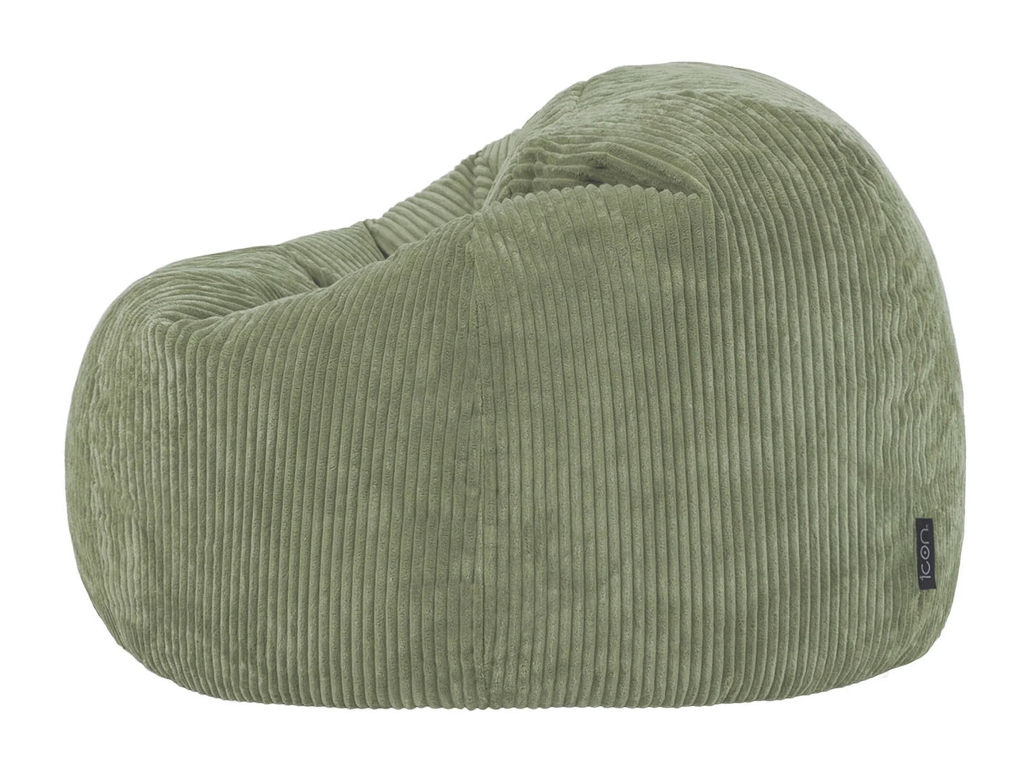 Pouf Velours Côtelé Japandi Vert Sauge - Kingston