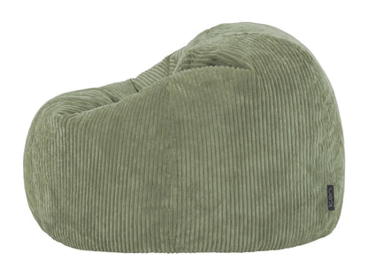 Pouf Velours Côtelé Japandi Vert Sauge - Kingston