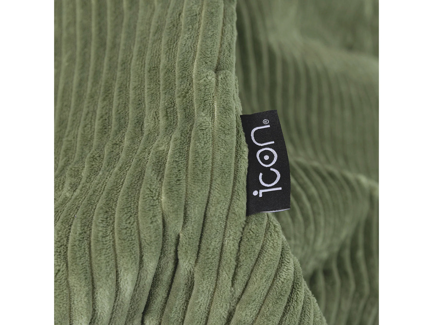Pouf Velours Côtelé Japandi Vert Sauge - Kingston