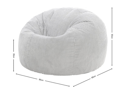 Pouf Velours Côtelé Japandi Vert Sauge - Kingston