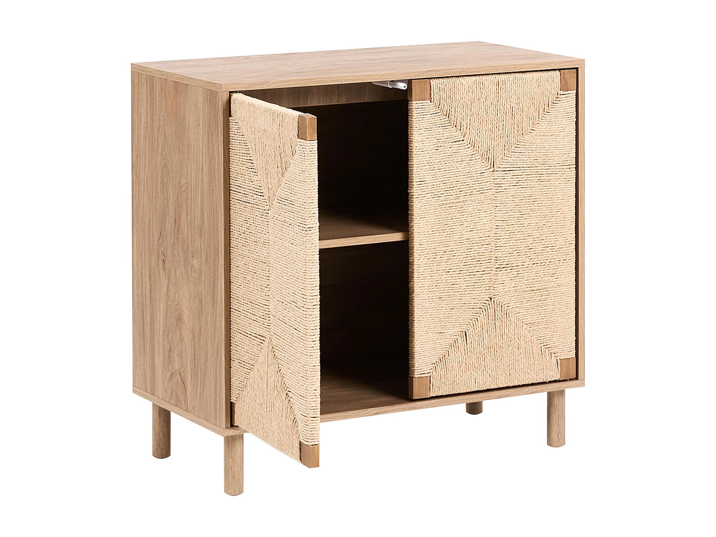 Commode Japandi Deux Portes Marron - Bondi