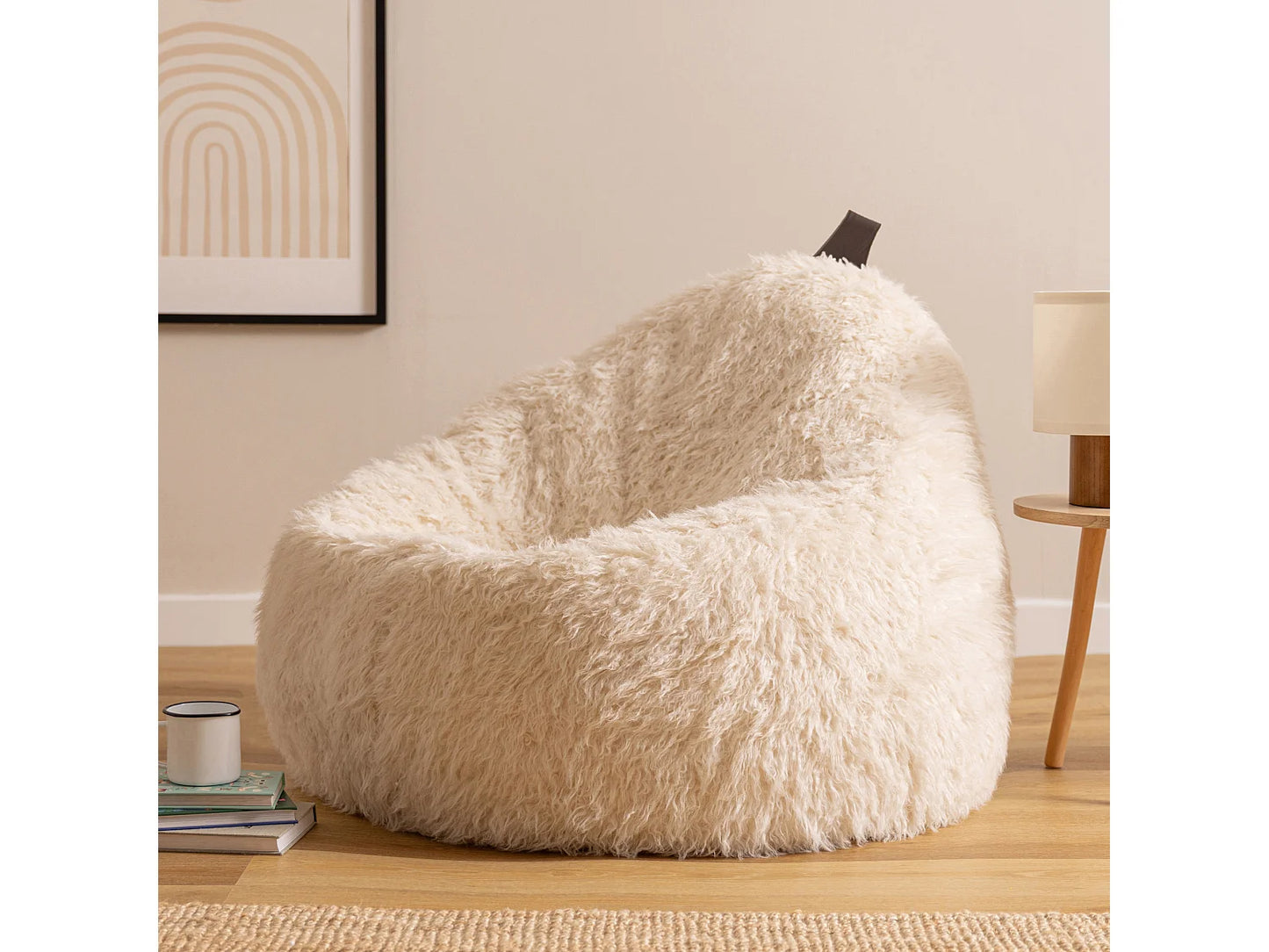 Pouf Cocoon Japandi Imitation Fourrure - Cocoon