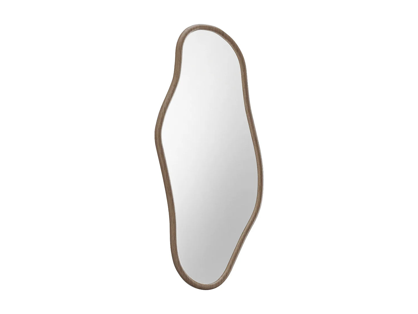 Miroir Forme Japandi Hévéa Naturel Foncé - Yaoli