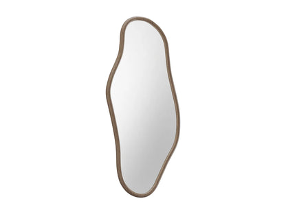 Miroir Forme Japandi Hévéa Naturel Foncé - Yaoli