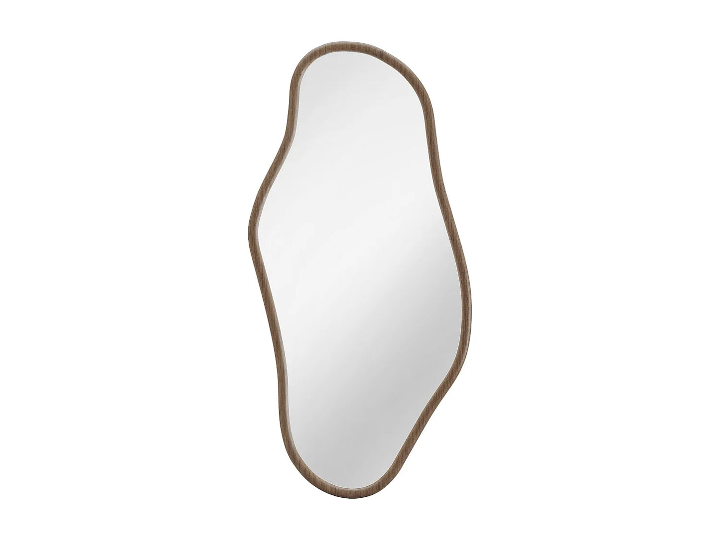 Miroir Forme Japandi Hévéa Naturel Foncé - Yaoli