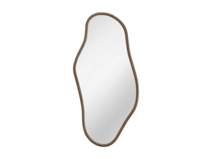 Miroir Forme Japandi Hévéa Naturel Foncé - Yaoli