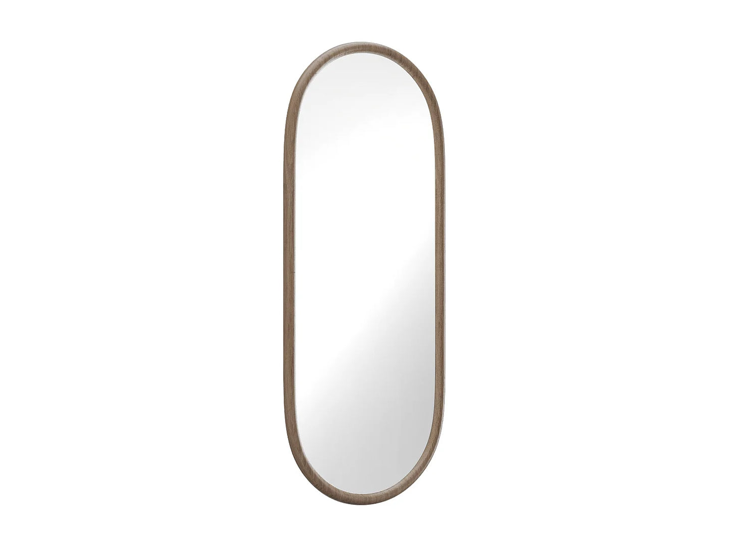 Miroir Vertical Japandi Ovale Hévéa - Shaxi