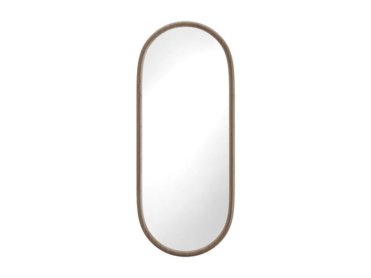 Miroir Vertical Japandi Ovale Hévéa - Shaxi