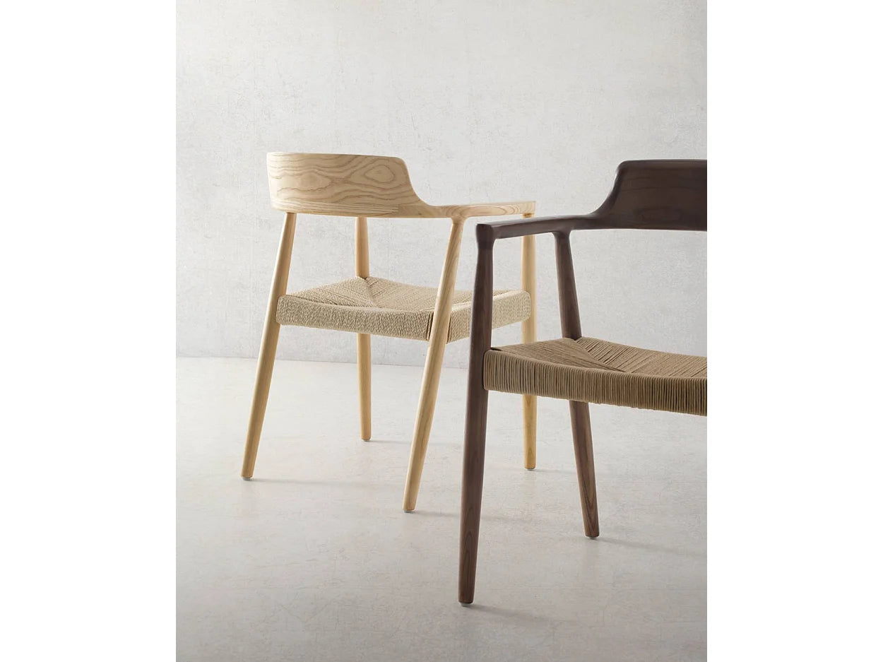 Lot De 4 Fauteuils Japandi Bois De Toon - Toon