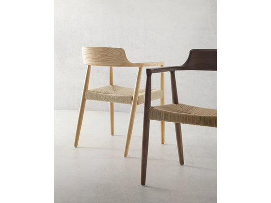 Lot De 4 Fauteuils Japandi Bois De Toon - Toon
