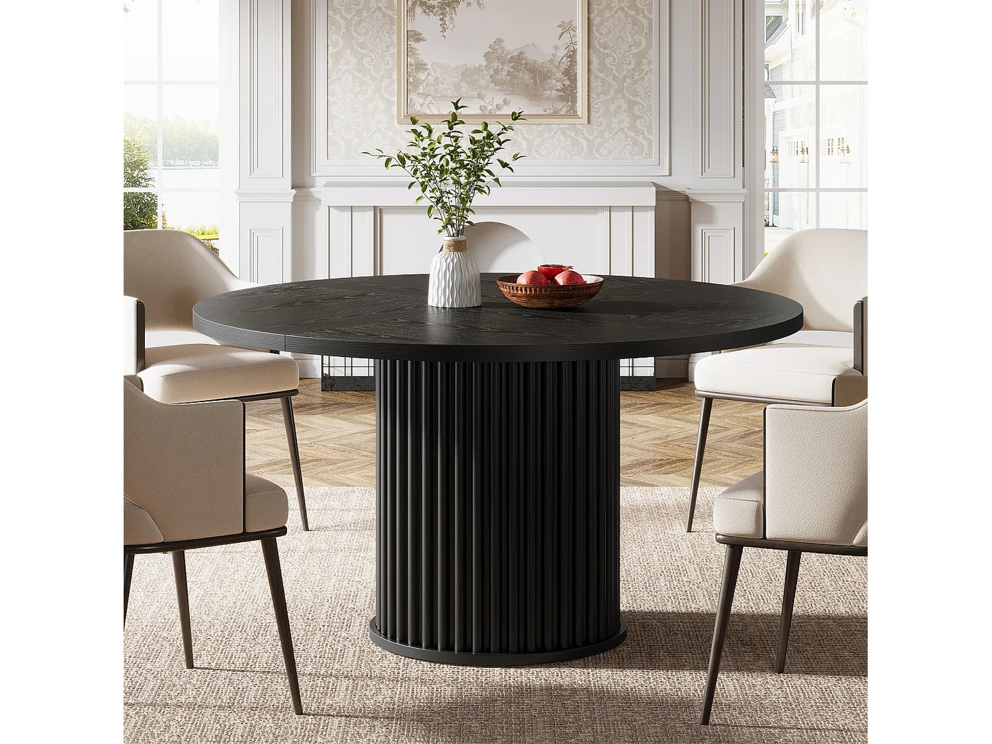 Table Circulaire Japandi Moderne 120cm - Moderne