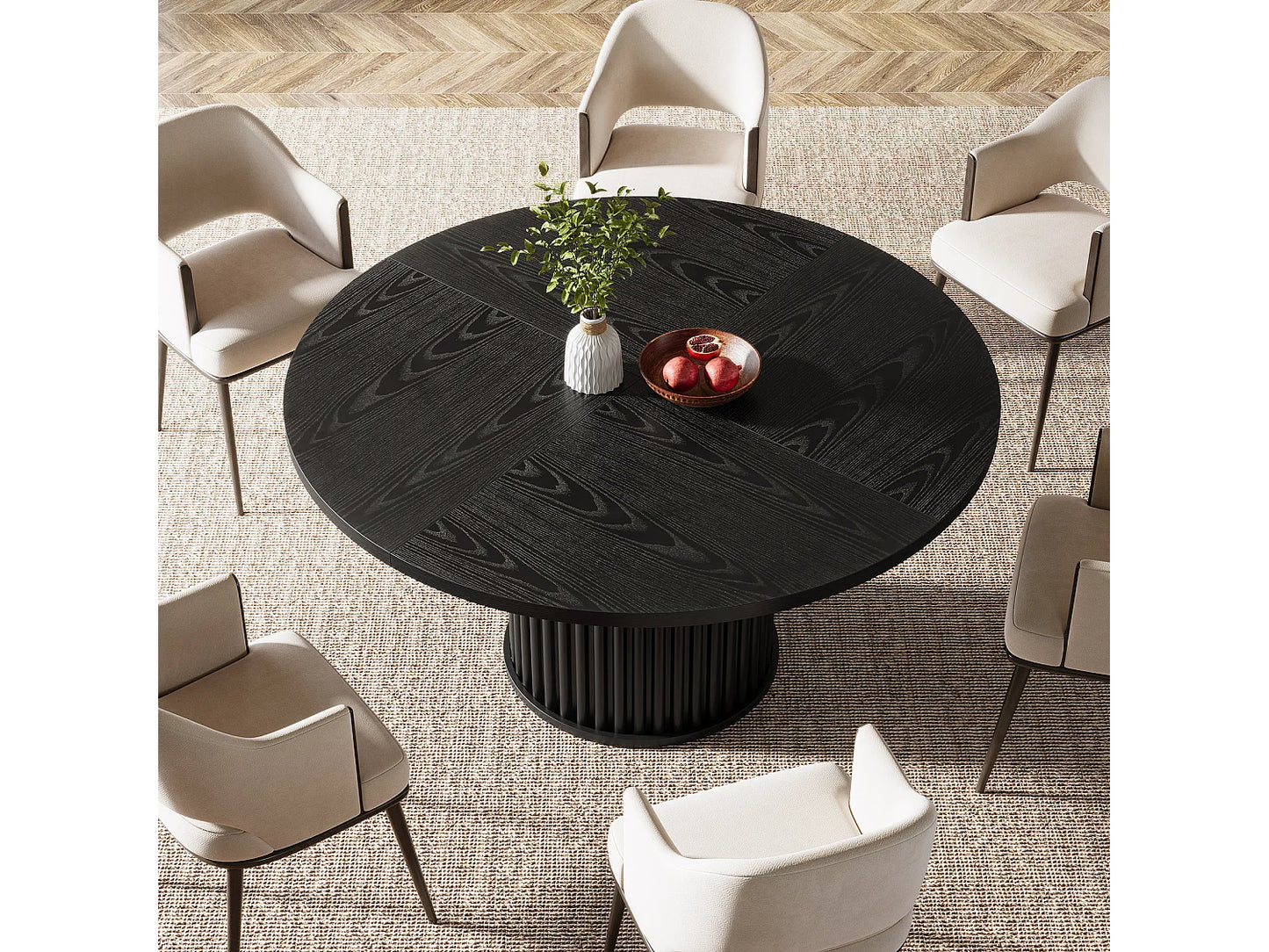 Table Circulaire Japandi Moderne 120cm - Moderne