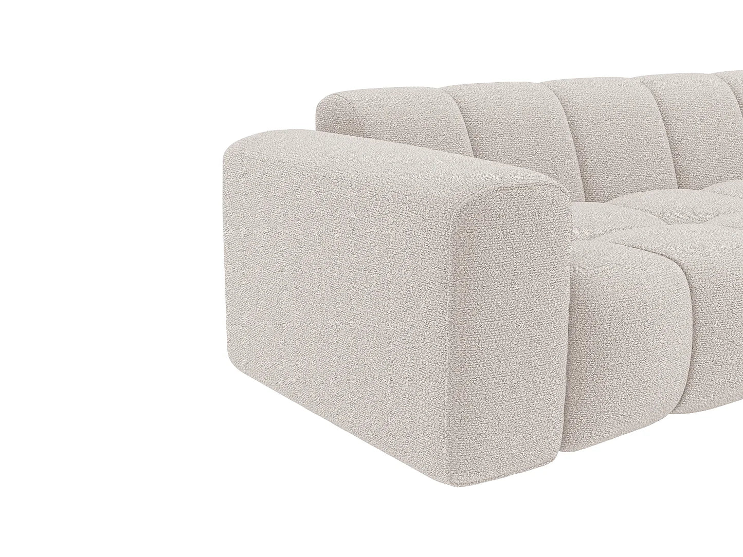 Canapé Japandi Bubble Chenille Beige 3 Places - Caleso