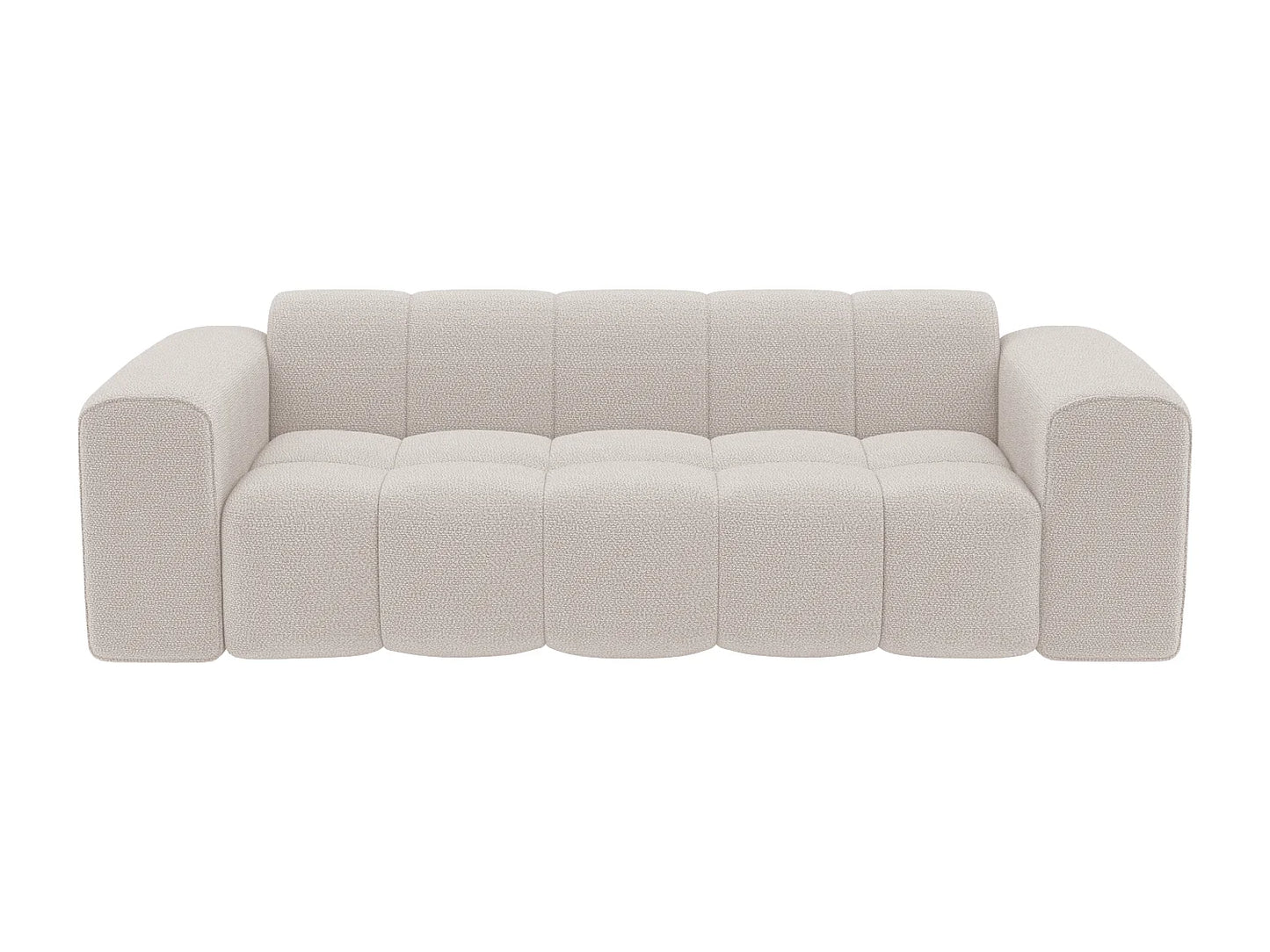Canapé Japandi Bubble Chenille Beige 3 Places - Caleso