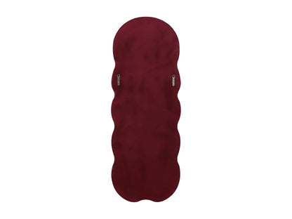 Grand Miroir Japandi Organique Velours Bordeaux - Linoa