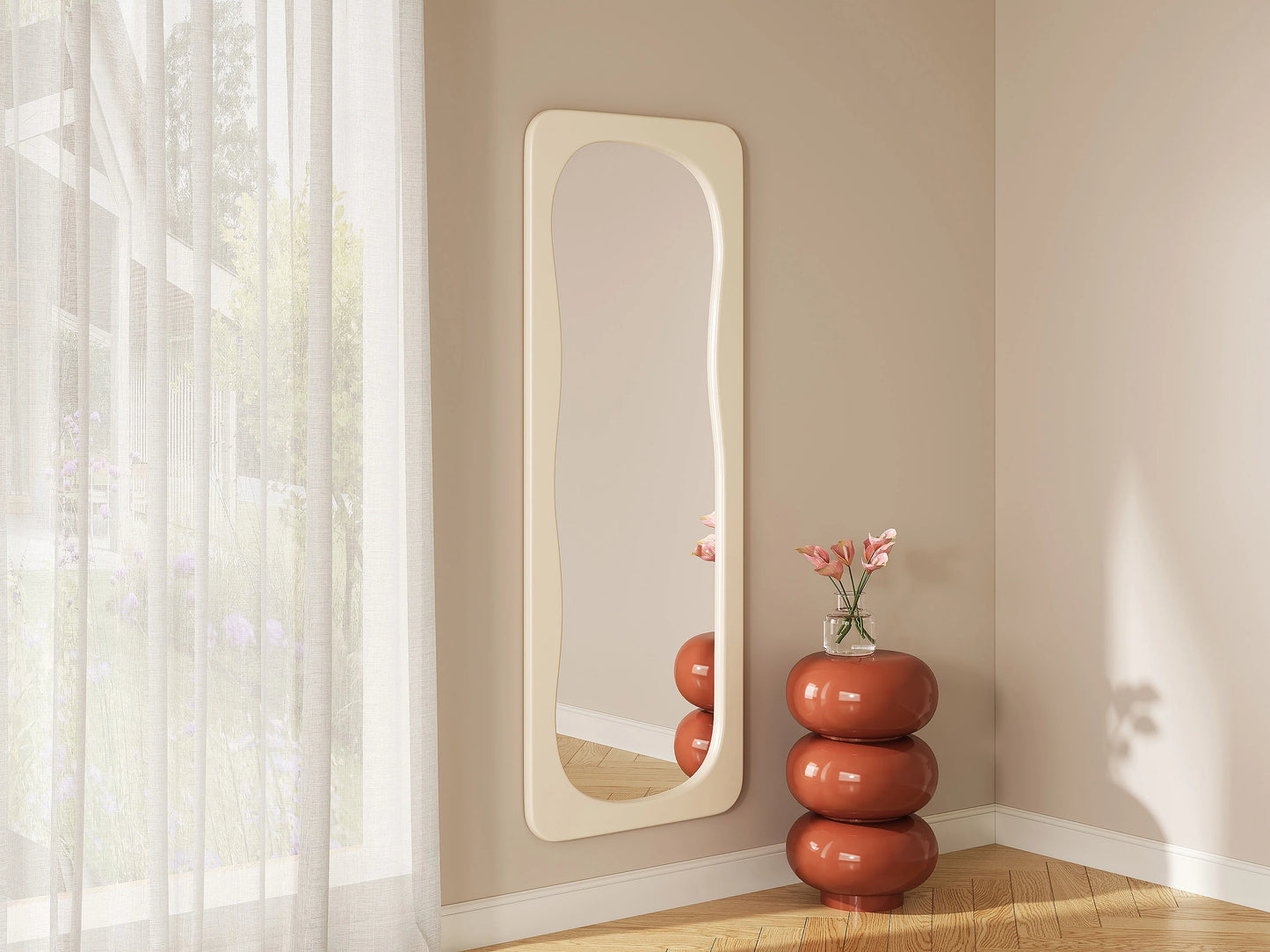 Miroir Organique Japandi Finition Brillante - Haimei