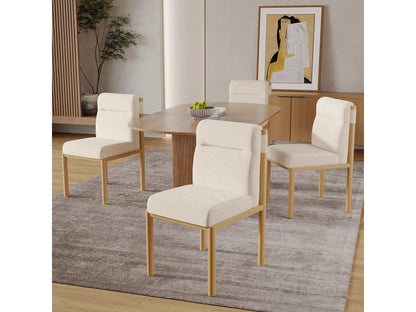 Lot 2 Chaises Japandi Structure Effet Chêne - Sherpa