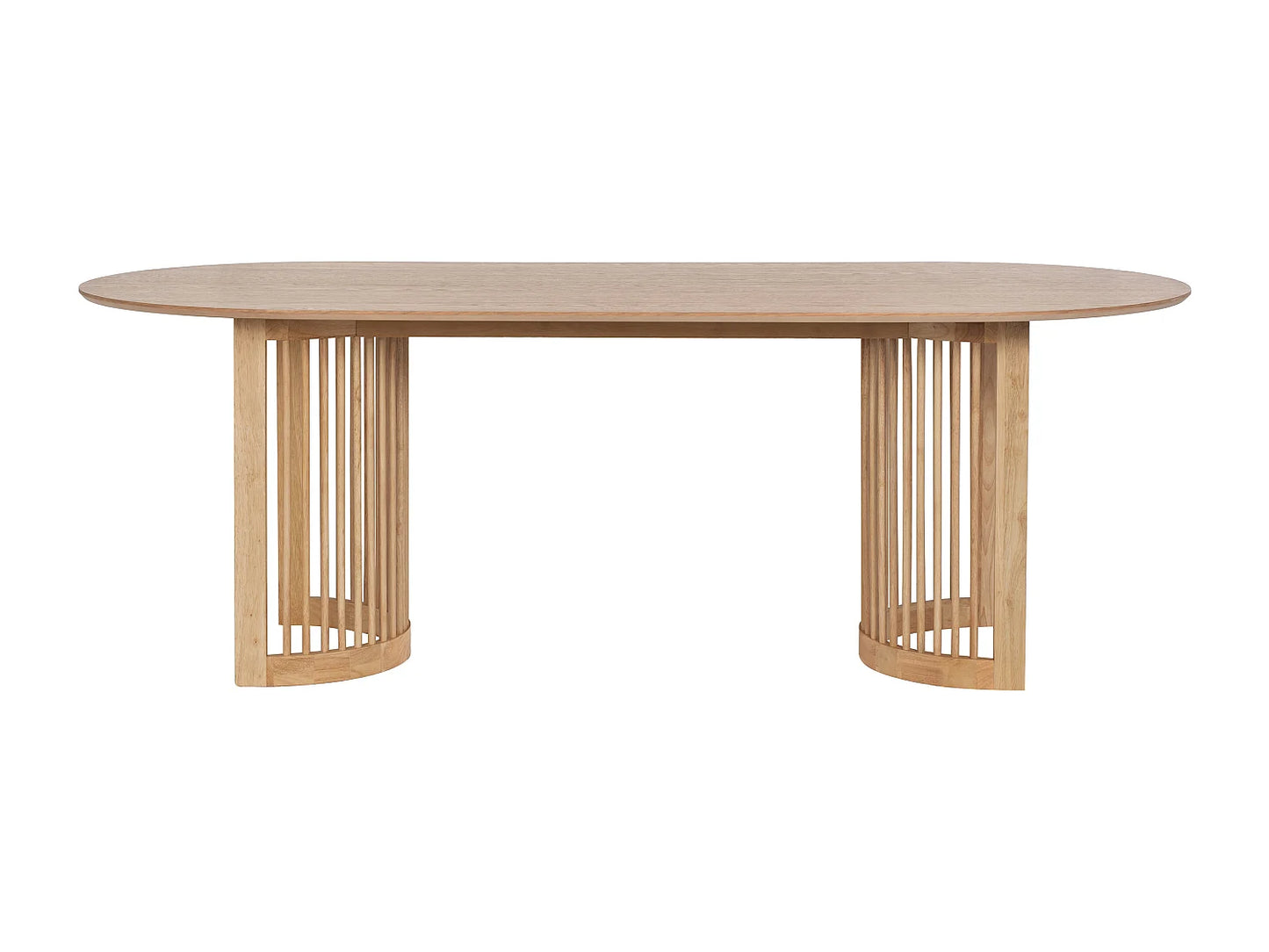 Table Chêne Japandi Pieds En Hévéa - Neliram