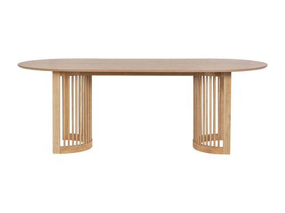 Table Chêne Japandi Pieds En Hévéa - Neliram