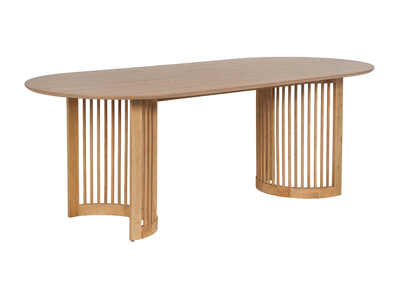 Table Chêne Japandi Pieds En Hévéa - Neliram