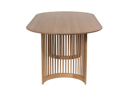 Table Chêne Japandi Pieds En Hévéa - Neliram