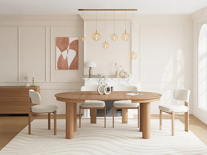 Table Extensible Japandi Chêne Naturel Clair - Elitaro